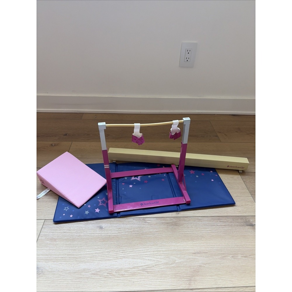 American Girl Doll 2013 Gymnastics Set Balance Beam High Bar Mat Wedge
